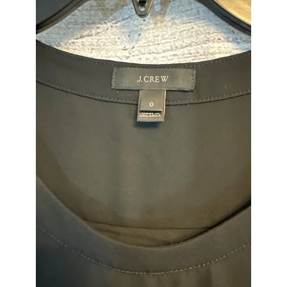 J. Crew Black Sleeveless Blouse Size 0